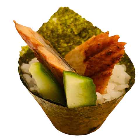 Grilled Eel and Cucumber Temaki
