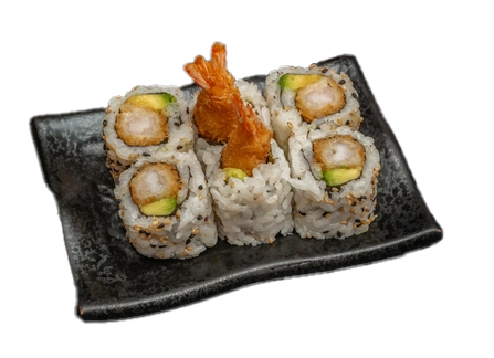 Prawn Katsu and Avocado Uramaki