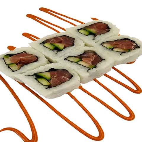 Spicy Tuna and Cucumber Uramaki